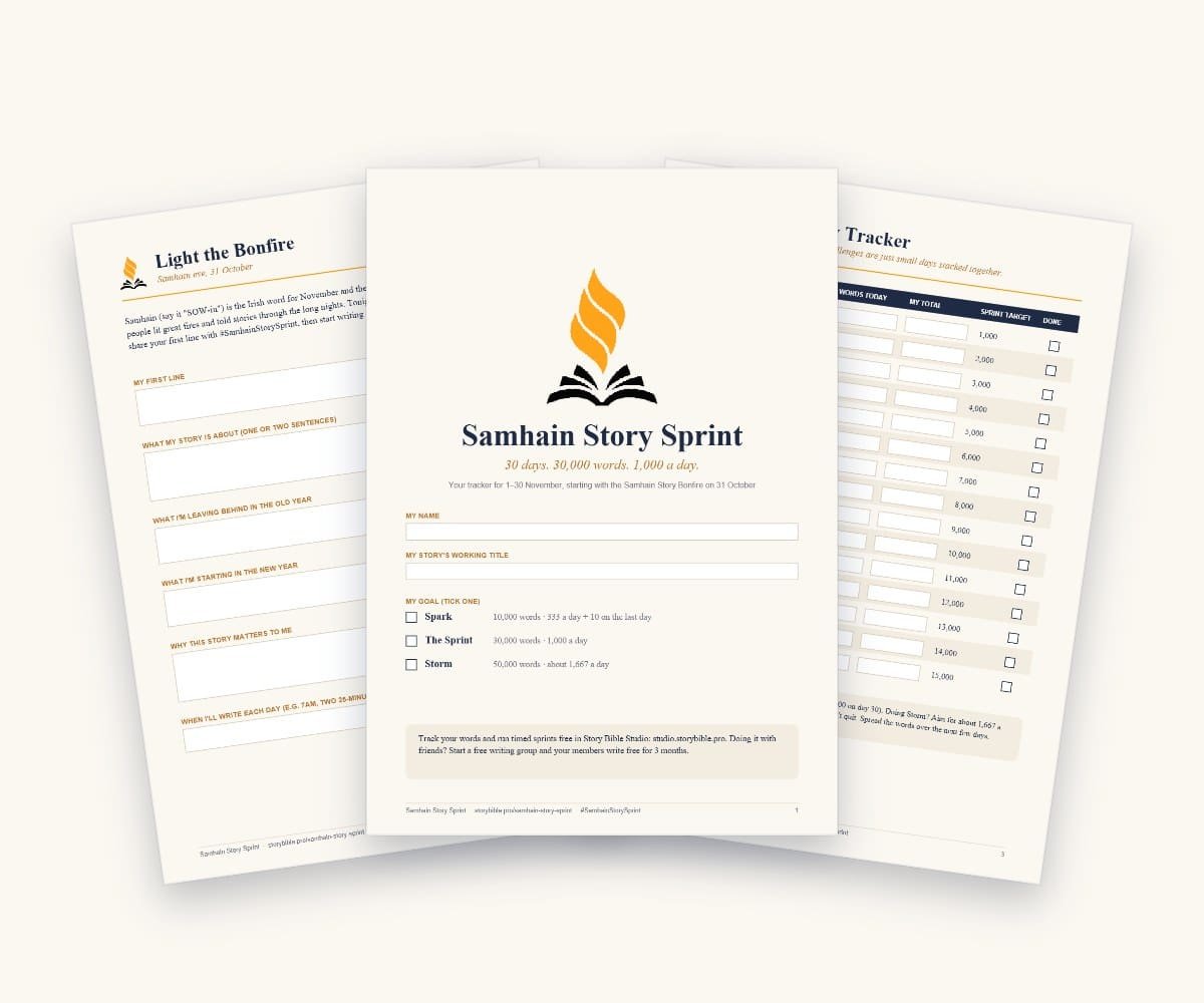 Samhain Story Sprint tracker pages